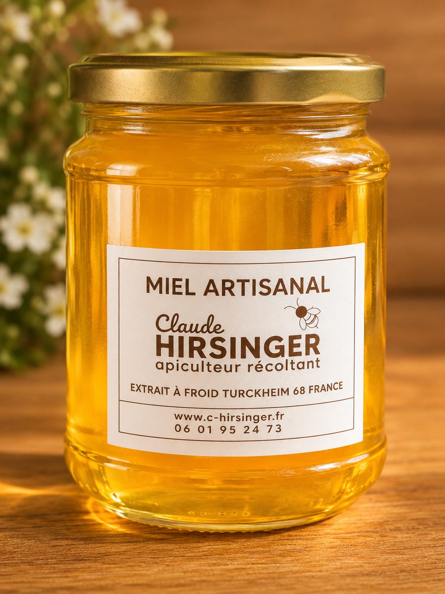 Pot de miel de Printemps Hirsinger, en pleine nature